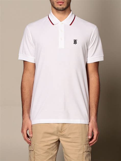 polo burberry bianca uomo